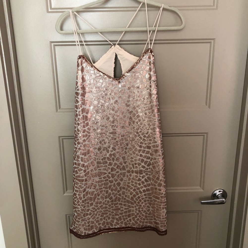 Saylor Metallic cocktail dress